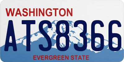 WA license plate ATS8366