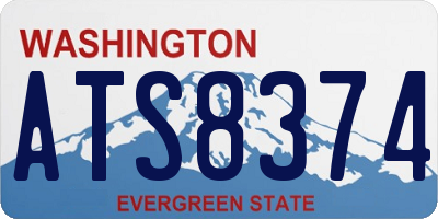 WA license plate ATS8374