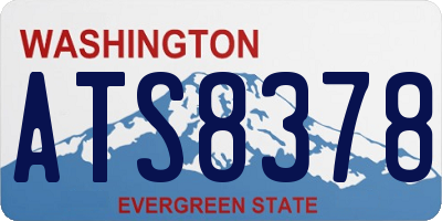 WA license plate ATS8378