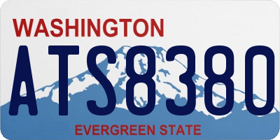 WA license plate ATS8380