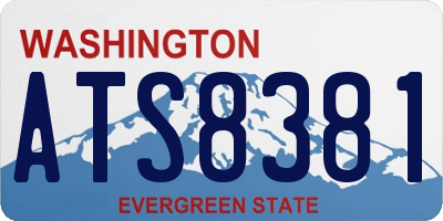 WA license plate ATS8381