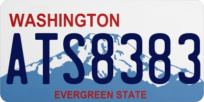 WA license plate ATS8383