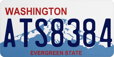 WA license plate ATS8384