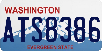 WA license plate ATS8386