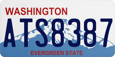 WA license plate ATS8387