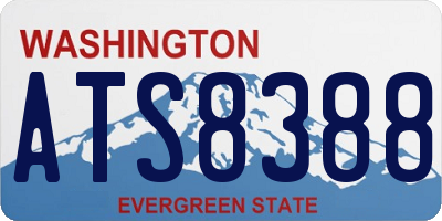 WA license plate ATS8388