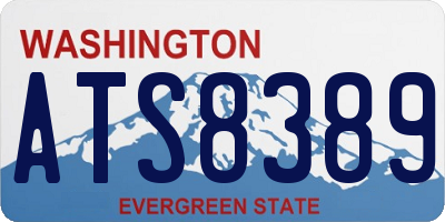 WA license plate ATS8389