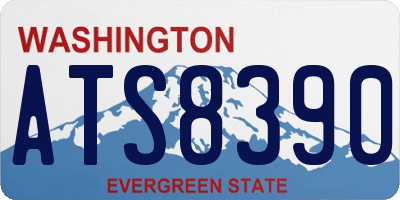 WA license plate ATS8390
