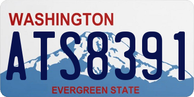 WA license plate ATS8391