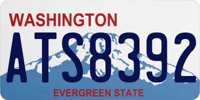 WA license plate ATS8392
