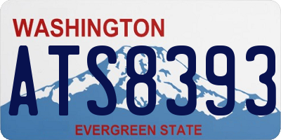 WA license plate ATS8393
