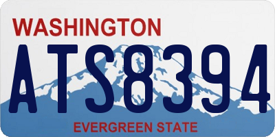 WA license plate ATS8394