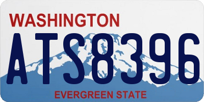 WA license plate ATS8396