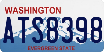 WA license plate ATS8398