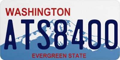 WA license plate ATS8400