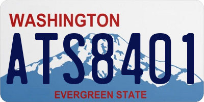 WA license plate ATS8401