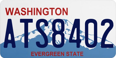 WA license plate ATS8402