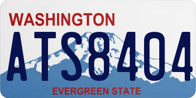 WA license plate ATS8404