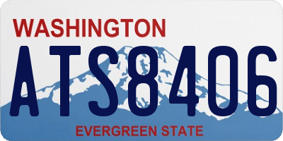 WA license plate ATS8406