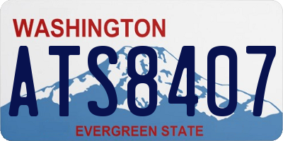 WA license plate ATS8407