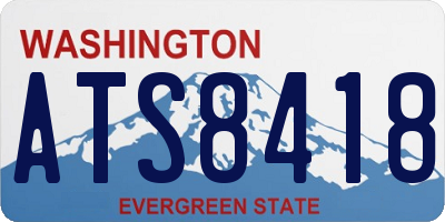 WA license plate ATS8418