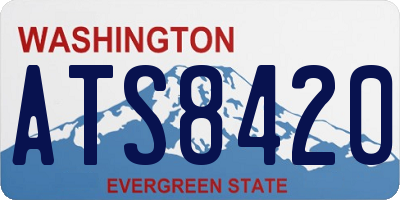 WA license plate ATS8420