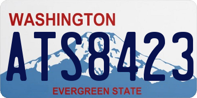 WA license plate ATS8423