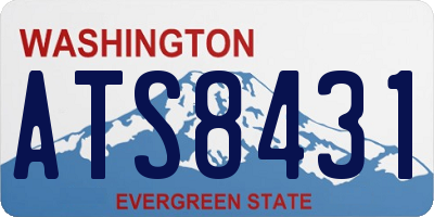 WA license plate ATS8431