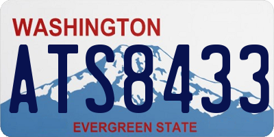 WA license plate ATS8433