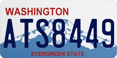 WA license plate ATS8449