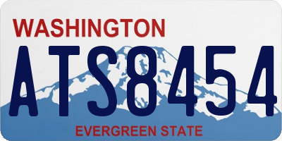 WA license plate ATS8454