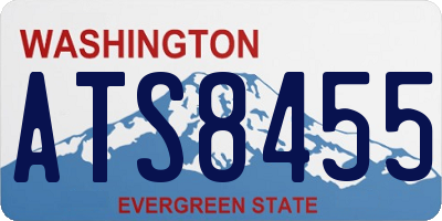 WA license plate ATS8455