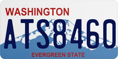 WA license plate ATS8460