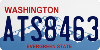 WA license plate ATS8463