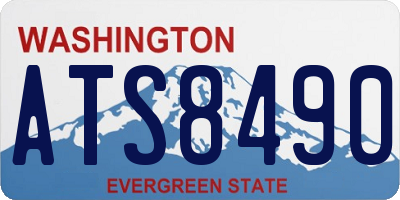 WA license plate ATS8490