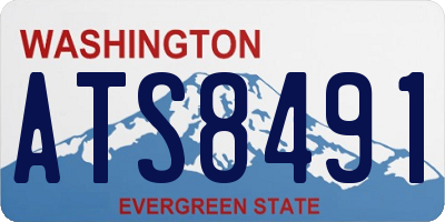 WA license plate ATS8491