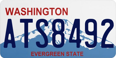 WA license plate ATS8492