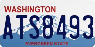 WA license plate ATS8493