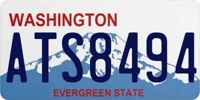 WA license plate ATS8494