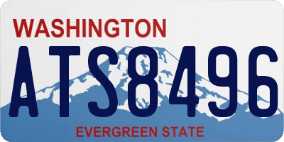 WA license plate ATS8496