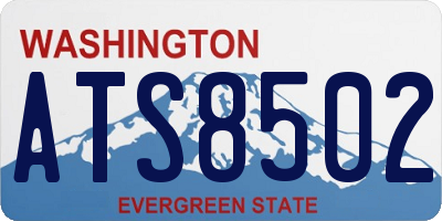 WA license plate ATS8502