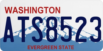 WA license plate ATS8523