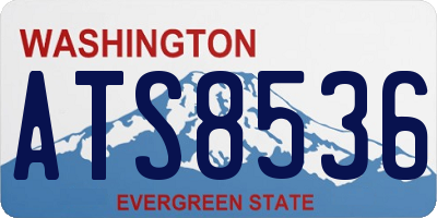 WA license plate ATS8536