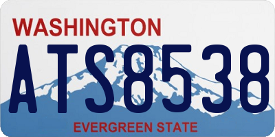 WA license plate ATS8538