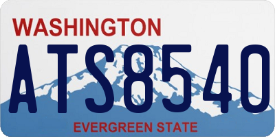 WA license plate ATS8540