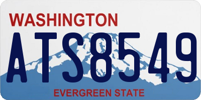 WA license plate ATS8549