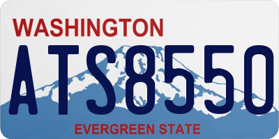 WA license plate ATS8550