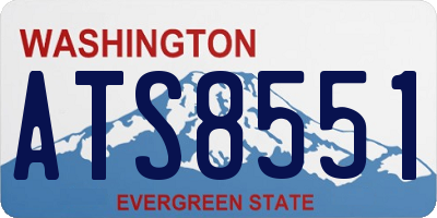 WA license plate ATS8551