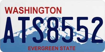 WA license plate ATS8552