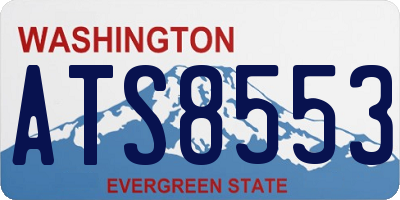 WA license plate ATS8553